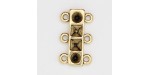 25 elements de collier 3 rangs metal doré antique 21x12x3mm