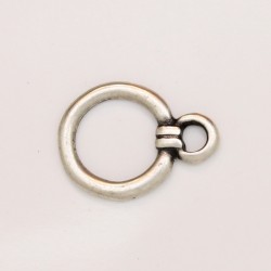 50 anneaux pour fermoir metal argenté antique 17x12x1.5mm
