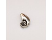 25 perles escargot metal argenté antique 10x6x3.5mm