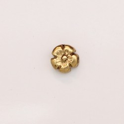 50 fleurs metal doré antique 6.5x3.5mm