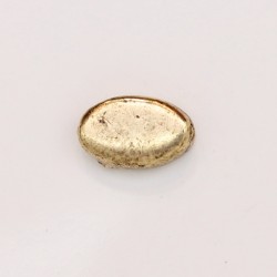 25 perles plates metal doré antique 12x8x4mm
