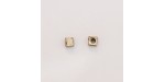 250 perles cube metal doré antique 3x3x3mm