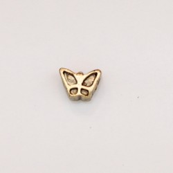 50 perles papillons metal doré antique 5.5x4.5x3.5mm