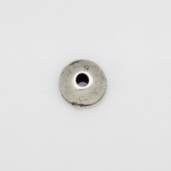 100 rondelles metal argenté antique 3.5x12mm