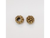 50 perles metal doré antique 5x6mm