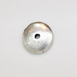 50 rondelles metal argenté antique 11x3mm