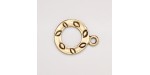 50 anneaux pour crochets metal doré antique 17x13mm