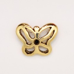 25 papillons metal doré antique 13x16x5mm