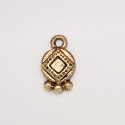 50 pendentifs metal doré antique 13x8x2mm