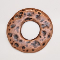 5 Donuts metal Cuivre antique 44x3mm
