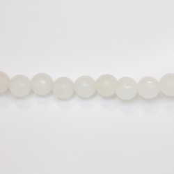Perles Facettes Jade ''CANDY'' teinté 10mm Blanc 06