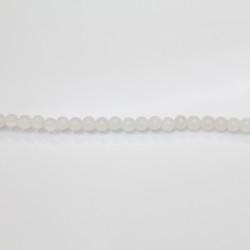 Perles Rondes Jade ''CANDY'' teinté 4mm Blanc 06