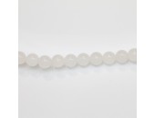 Perles Rondes Jade ''CANDY'' teinté 8mm Blanc 06