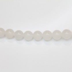 Perles Rondes Jade ''CANDY'' teinté 10mm Blanc 06