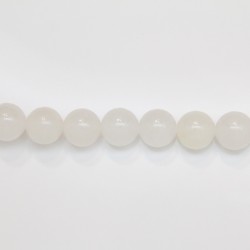 Perles Rondes Jade ''CANDY'' teinté 12mm Blanc 06