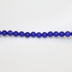 Perles Rondes Jade ''CANDY'' teinté 6mm Bleu 09