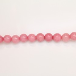 Perles Rondes Jade ''CANDY'' teinté 8mm Rose 10