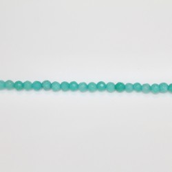 Perles Facettes Jade ''CANDY'' teinté 4mm Bleu 12