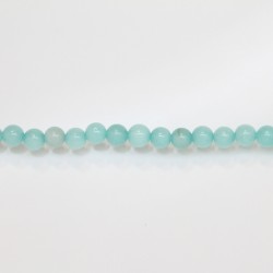 Perles Rondes Jade ''CANDY'' teinté 6mm Bleu 12