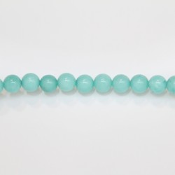Perles Rondes Jade ''CANDY'' teinté 8mm Bleu 12