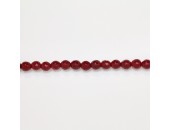 Perles Facettes Jade ''CANDY'' teinté 6mm Rouge 19