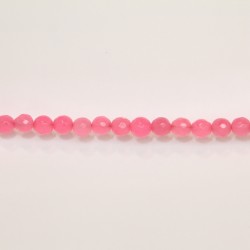 Perles Facettes Jade ''CANDY'' teinté 6mm Rose 25