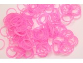 600 loom bands SILICONE rose paillettes