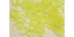 600 loom bands SILICONE jaune paillettes