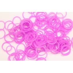 600 loom bands SILICONE violet fluo