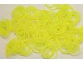 600 loom bands SILICONE jaune fluo