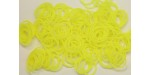 600 loom bands SILICONE jaune fluo