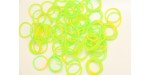 600 loom bands SILICONE bicolore vert et jaune