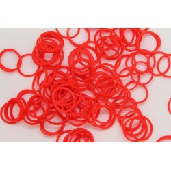 600 loom bands SILICONE rouge uni
