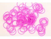 600 loom bands SILICONE rose fonce uni