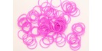 600 loom bands SILICONE rose fonce uni