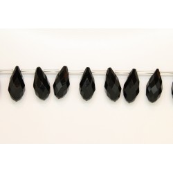 50 Briolettes noir 06x12mm