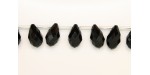 50 Briolettes noir 08x13mm
