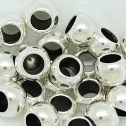 25 Perles 10x7.3mm (Trou 6mm)