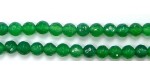 Perles Facettes Agate Verte 4mm - Fil de 40 Centimetres