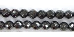 Perles Facettes Hematite 4mm - Fil de 40 Centimetres