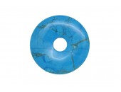 2 donuts pierre howlite trempee turquoise 45 mm