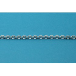 1 metre Chaine laiton argentee