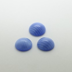 100 rond bleu soie 6mm