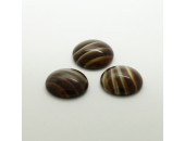 10 rond marron pierre 20mm