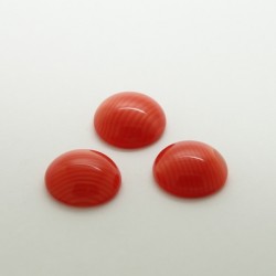 50 rond rouge soie 12mm