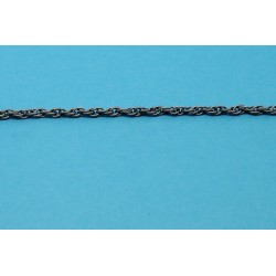 1 metre Chaine laiton argentee antique